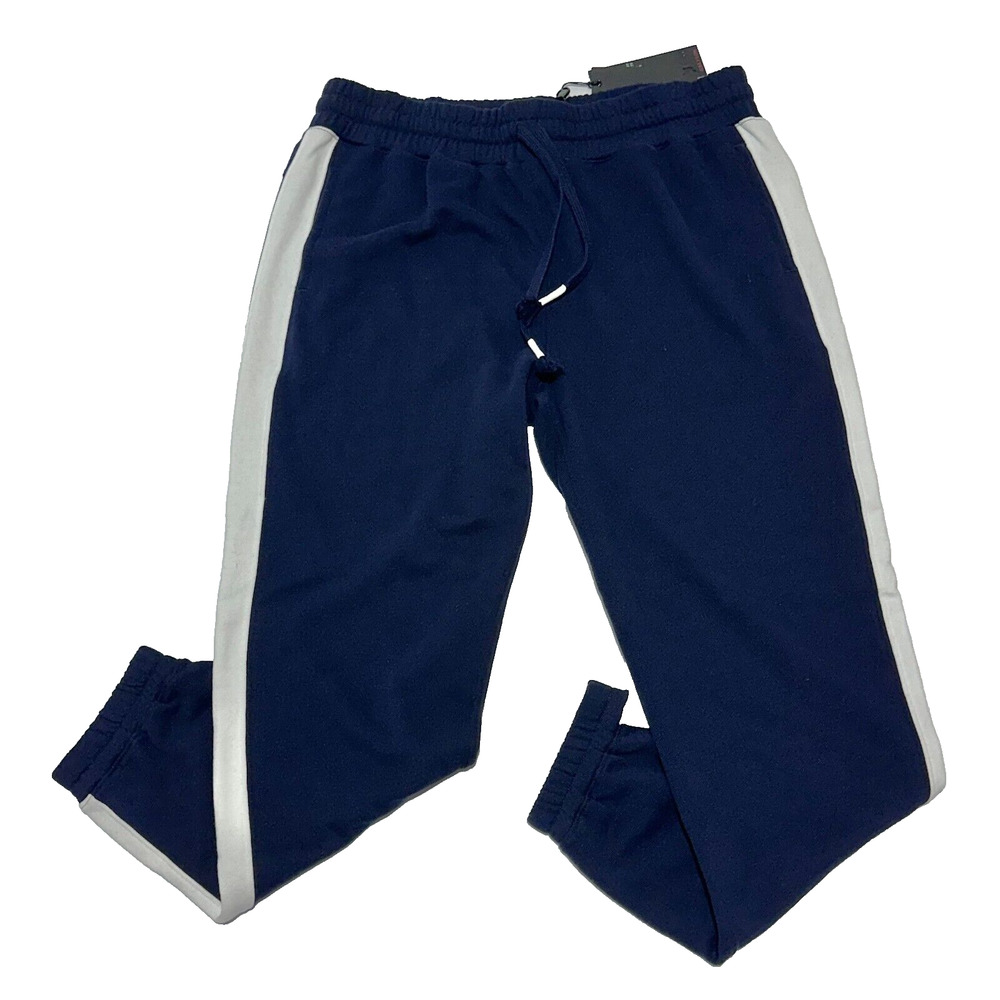 Greyson Jogger Pants Men's Large Navy Blue Fleece Lined Drawstring Waist NWT